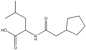 2-[(cyclopentylacetyl)amino]-4-methylpentanoic acid 结构式