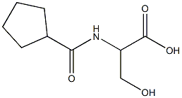 2-[(cyclopentylcarbonyl)amino]-3-hydroxypropanoic acid 结构式