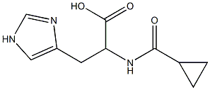 2-[(cyclopropylcarbonyl)amino]-3-(1H-imidazol-4-yl)propanoic acid 结构式