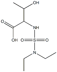 2-[(diethylsulfamoyl)amino]-3-hydroxybutanoic acid 结构式