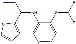 2-[(difluoromethyl)sulfanyl]-N-[1-(thiophen-2-yl)propyl]aniline 结构式