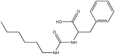 2-[(hexylcarbamoyl)amino]-3-phenylpropanoic acid 结构式
