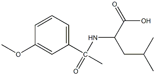 2-[1-(3-methoxyphenyl)acetamido]-4-methylpentanoic acid 结构式