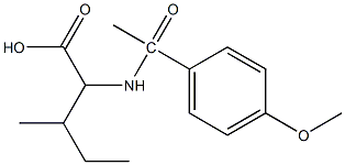 2-[1-(4-methoxyphenyl)acetamido]-3-methylpentanoic acid 结构式