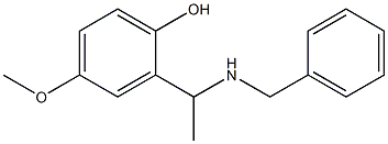 2-[1-(benzylamino)ethyl]-4-methoxyphenol 结构式
