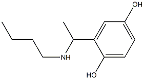 2-[1-(butylamino)ethyl]benzene-1,4-diol 结构式