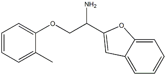 2-[1-amino-2-(2-methylphenoxy)ethyl]-1-benzofuran 结构式