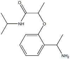 2-[2-(1-aminoethyl)phenoxy]-N-(propan-2-yl)propanamide 结构式