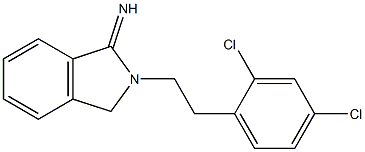 2-[2-(2,4-dichlorophenyl)ethyl]-2,3-dihydro-1H-isoindol-1-imine 结构式