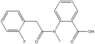 2-[2-(2-fluorophenyl)-N-methylacetamido]benzoic acid 结构式