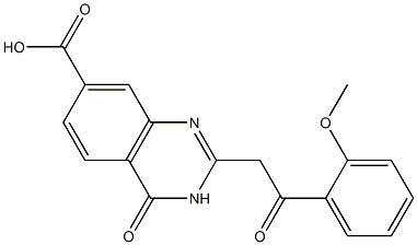 2-[2-(2-methoxyphenyl)-2-oxoethyl]-4-oxo-3,4-dihydroquinazoline-7-carboxylic acid 结构式