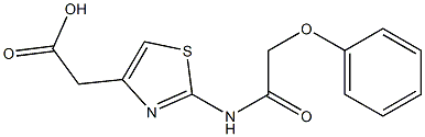 2-[2-(2-phenoxyacetamido)-1,3-thiazol-4-yl]acetic acid 结构式