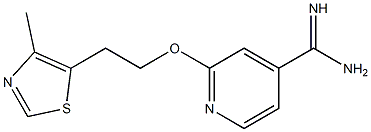 2-[2-(4-methyl-1,3-thiazol-5-yl)ethoxy]pyridine-4-carboximidamide 结构式
