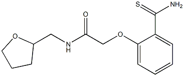 2-[2-(aminocarbonothioyl)phenoxy]-N-(tetrahydrofuran-2-ylmethyl)acetamide 结构式