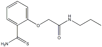 2-[2-(aminocarbonothioyl)phenoxy]-N-propylacetamide 结构式