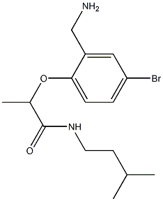 2-[2-(aminomethyl)-4-bromophenoxy]-N-(3-methylbutyl)propanamide 结构式