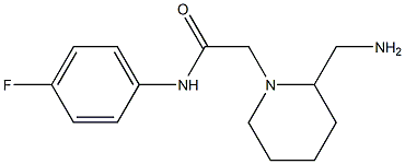 2-[2-(aminomethyl)piperidin-1-yl]-N-(4-fluorophenyl)acetamide 结构式