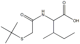 2-[2-(tert-butylsulfanyl)acetamido]-3-methylpentanoic acid 结构式