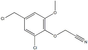 2-[2-chloro-4-(chloromethyl)-6-methoxyphenoxy]acetonitrile 结构式