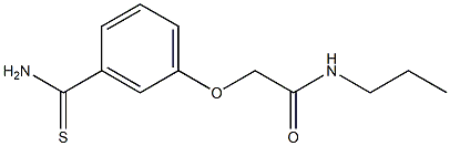 2-[3-(aminocarbonothioyl)phenoxy]-N-propylacetamide 结构式