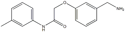 2-[3-(aminomethyl)phenoxy]-N-(3-methylphenyl)acetamide 结构式