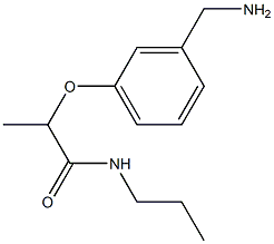 2-[3-(aminomethyl)phenoxy]-N-propylpropanamide 结构式