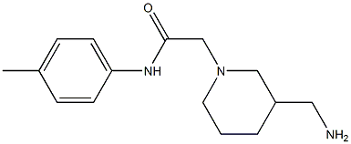 2-[3-(aminomethyl)piperidin-1-yl]-N-(4-methylphenyl)acetamide 结构式