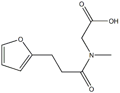 2-[3-(furan-2-yl)-N-methylpropanamido]acetic acid 结构式