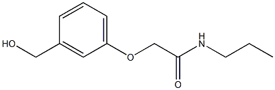2-[3-(hydroxymethyl)phenoxy]-N-propylacetamide 结构式