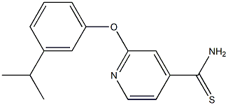 2-[3-(propan-2-yl)phenoxy]pyridine-4-carbothioamide 结构式