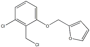 2-[3-chloro-2-(chloromethyl)phenoxymethyl]furan 结构式