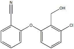 2-[3-chloro-2-(hydroxymethyl)phenoxy]benzonitrile 结构式