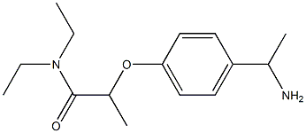 2-[4-(1-aminoethyl)phenoxy]-N,N-diethylpropanamide 结构式