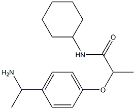 2-[4-(1-aminoethyl)phenoxy]-N-cyclohexylpropanamide 结构式