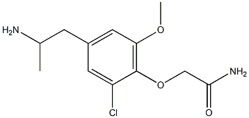 2-[4-(2-aminopropyl)-2-chloro-6-methoxyphenoxy]acetamide 结构式