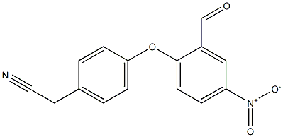 2-[4-(2-formyl-4-nitrophenoxy)phenyl]acetonitrile 结构式