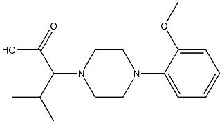 2-[4-(2-methoxyphenyl)piperazin-1-yl]-3-methylbutanoic acid 结构式