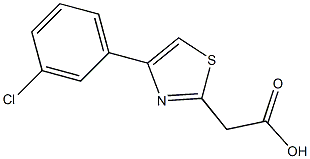 2-[4-(3-chlorophenyl)-1,3-thiazol-2-yl]acetic acid 结构式