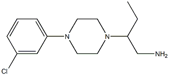 2-[4-(3-chlorophenyl)piperazin-1-yl]butan-1-amine 结构式