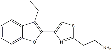 2-[4-(3-ethyl-1-benzofuran-2-yl)-1,3-thiazol-2-yl]ethanamine 结构式