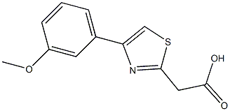 2-[4-(3-methoxyphenyl)-1,3-thiazol-2-yl]acetic acid 结构式