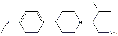 2-[4-(4-methoxyphenyl)piperazin-1-yl]-3-methylbutan-1-amine 结构式