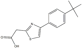 2-[4-(4-tert-butylphenyl)-1,3-thiazol-2-yl]acetic acid 结构式