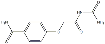 2-[4-(aminocarbonothioyl)phenoxy]-N-(aminocarbonyl)acetamide 结构式