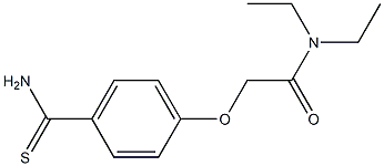 2-[4-(aminocarbonothioyl)phenoxy]-N,N-diethylacetamide 结构式