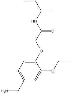 2-[4-(aminomethyl)-2-ethoxyphenoxy]-N-(butan-2-yl)acetamide 结构式