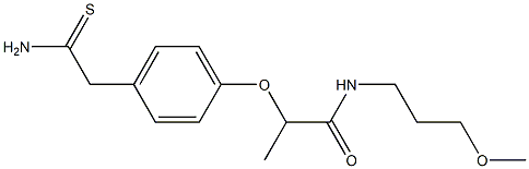 2-[4-(carbamothioylmethyl)phenoxy]-N-(3-methoxypropyl)propanamide 结构式