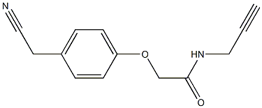 2-[4-(cyanomethyl)phenoxy]-N-prop-2-ynylacetamide 结构式