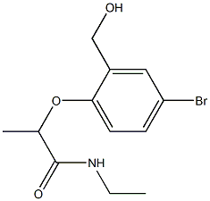 2-[4-bromo-2-(hydroxymethyl)phenoxy]-N-ethylpropanamide 结构式