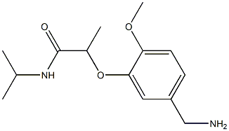 2-[5-(aminomethyl)-2-methoxyphenoxy]-N-(propan-2-yl)propanamide 结构式